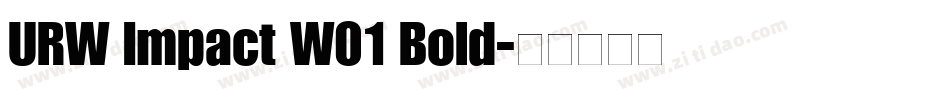 URW Impact W01 Bold字体转换